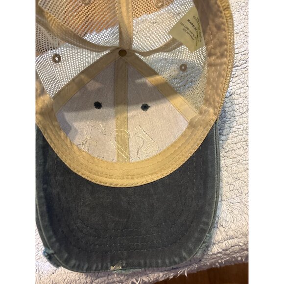 423 Area Code Distressed Trucker Hat Denim Vintage-Style Cotton Mule Mesh Back - Picture 4 of 8
